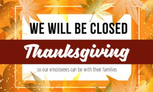 Closed on Thanksgiving